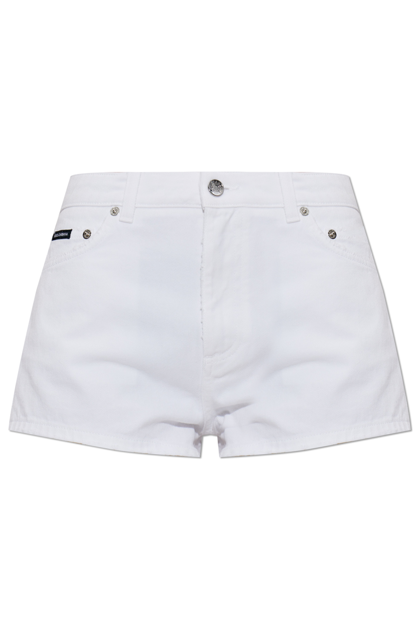 White Denim shorts with a 'vintage' effect Dolce & Gabbana